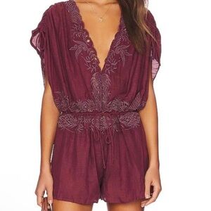 ✨ **Free People Burgundy Romper - Size XS** ✨